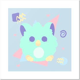 Furby (Blue) Posters and Art